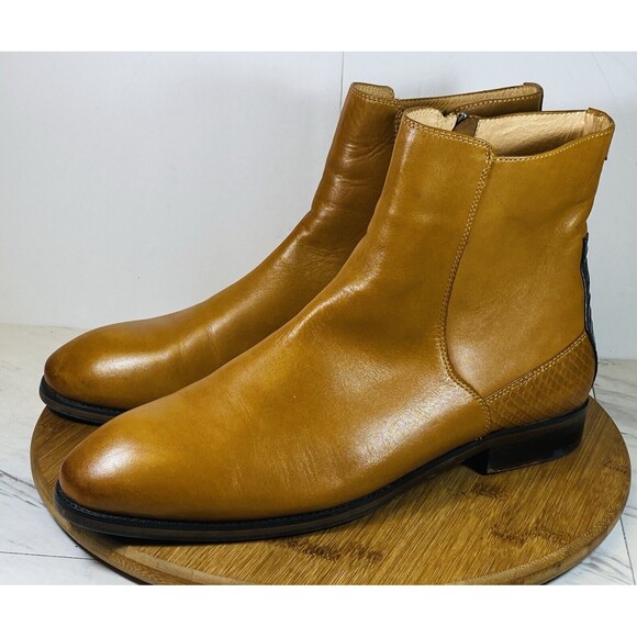 Zanzara Chelsea Boots Brown Leather ZK554514 Size 11.5 EXCELLENT CONDITION - Picture 1 of 9